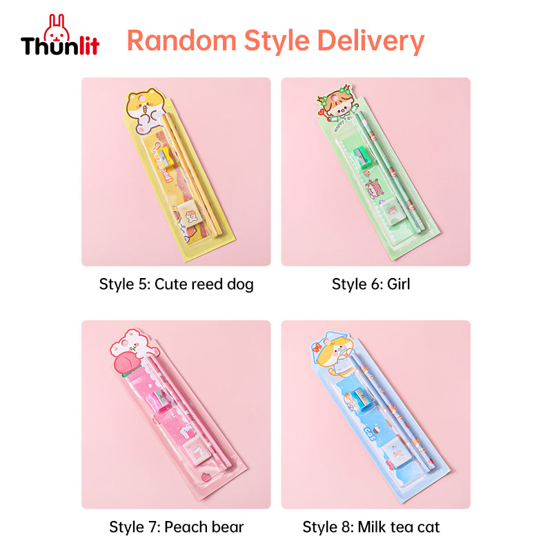 Thunlit Cartoon Pencil Set