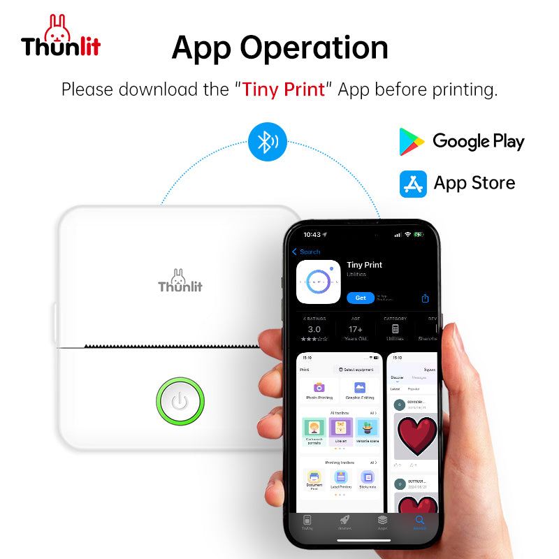 Thunlit Mini Portable Printer