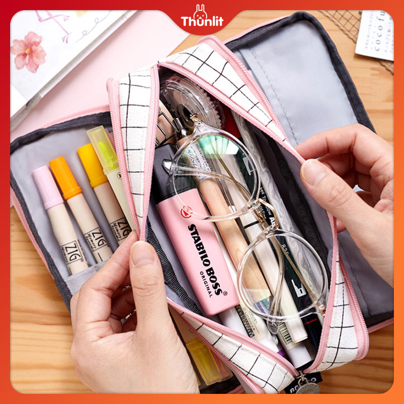 Thunlit Pencil Case with Compartments