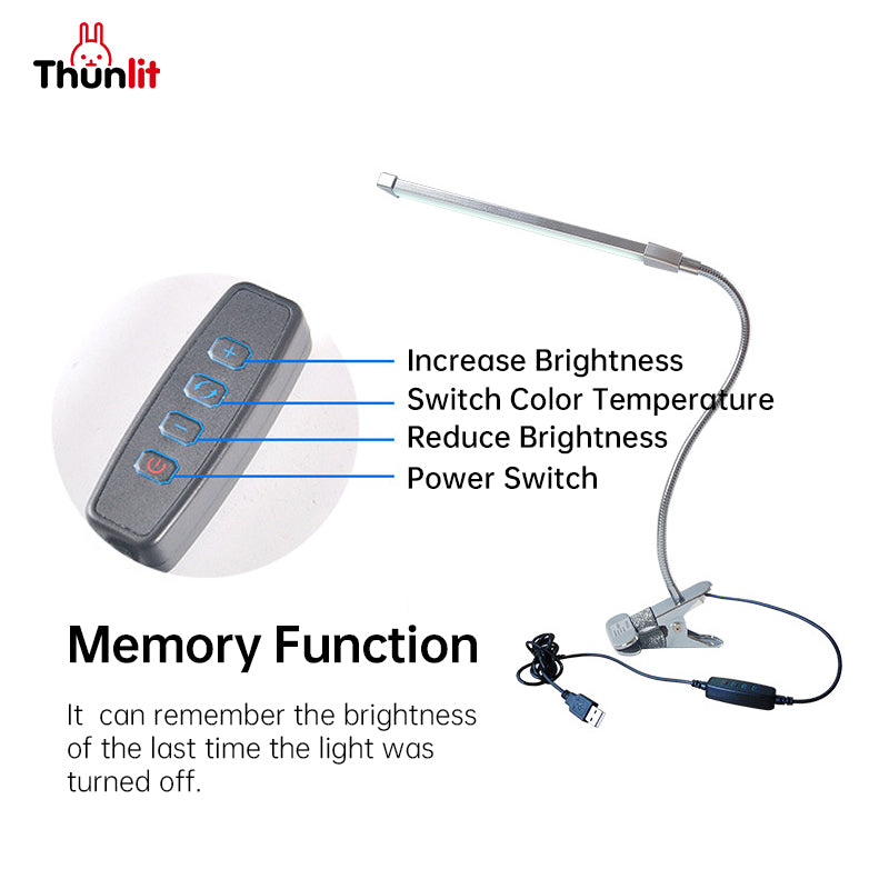 Thunlit Clip Study Lamp