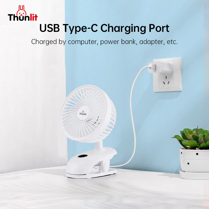Thunlit Oscillating Clip Fan