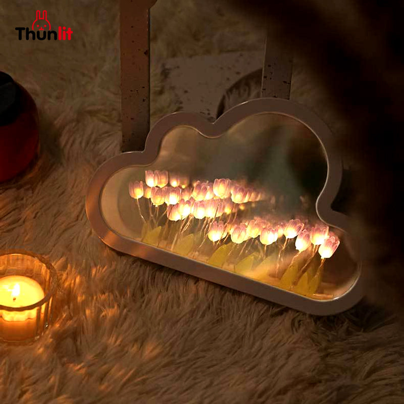 Thunlit Tulips Mirror Lamp