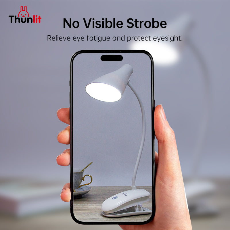 Thunlit White Clip Lamp