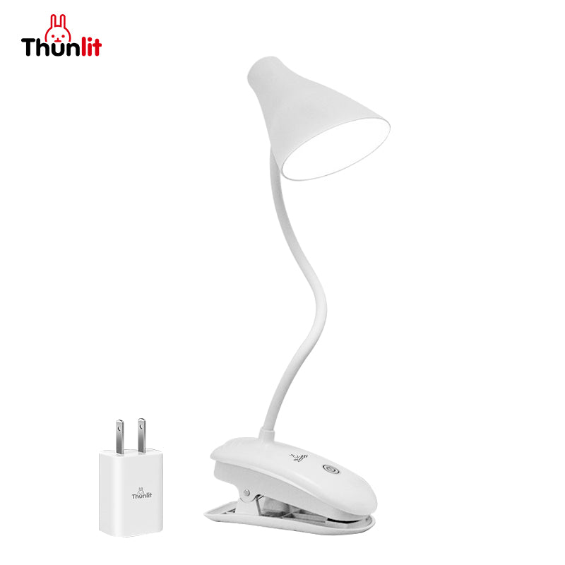 Thunlit White Clip Lamp