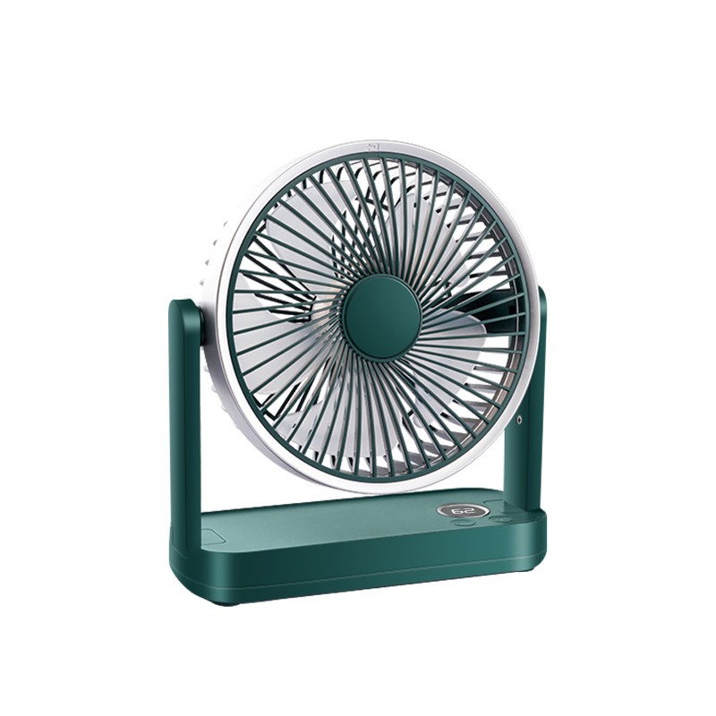 Thunlit Quiet Desk Fan 5000mAh Rechargeable Adjustable Shaking Head Fan with Display Home Office Desktop Mute Fan