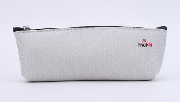 Thunlit Pencil Pouch Big Gray Zipper Pencil Case with Multiple Usages